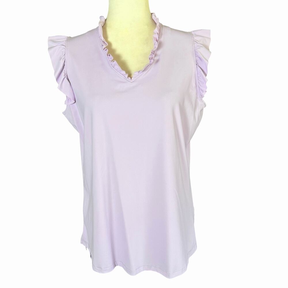 Swingdish Serena Peacock Top Womens WT043 Lavender XL Golf Tennis Pickleball